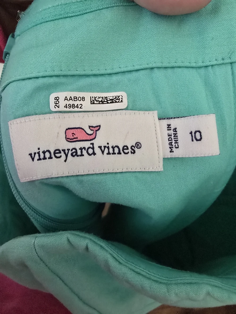 Vineyard Vines Turquoise Strapless Dress with Hot Pink & Yellow Embroidery - Picture 2 of 3